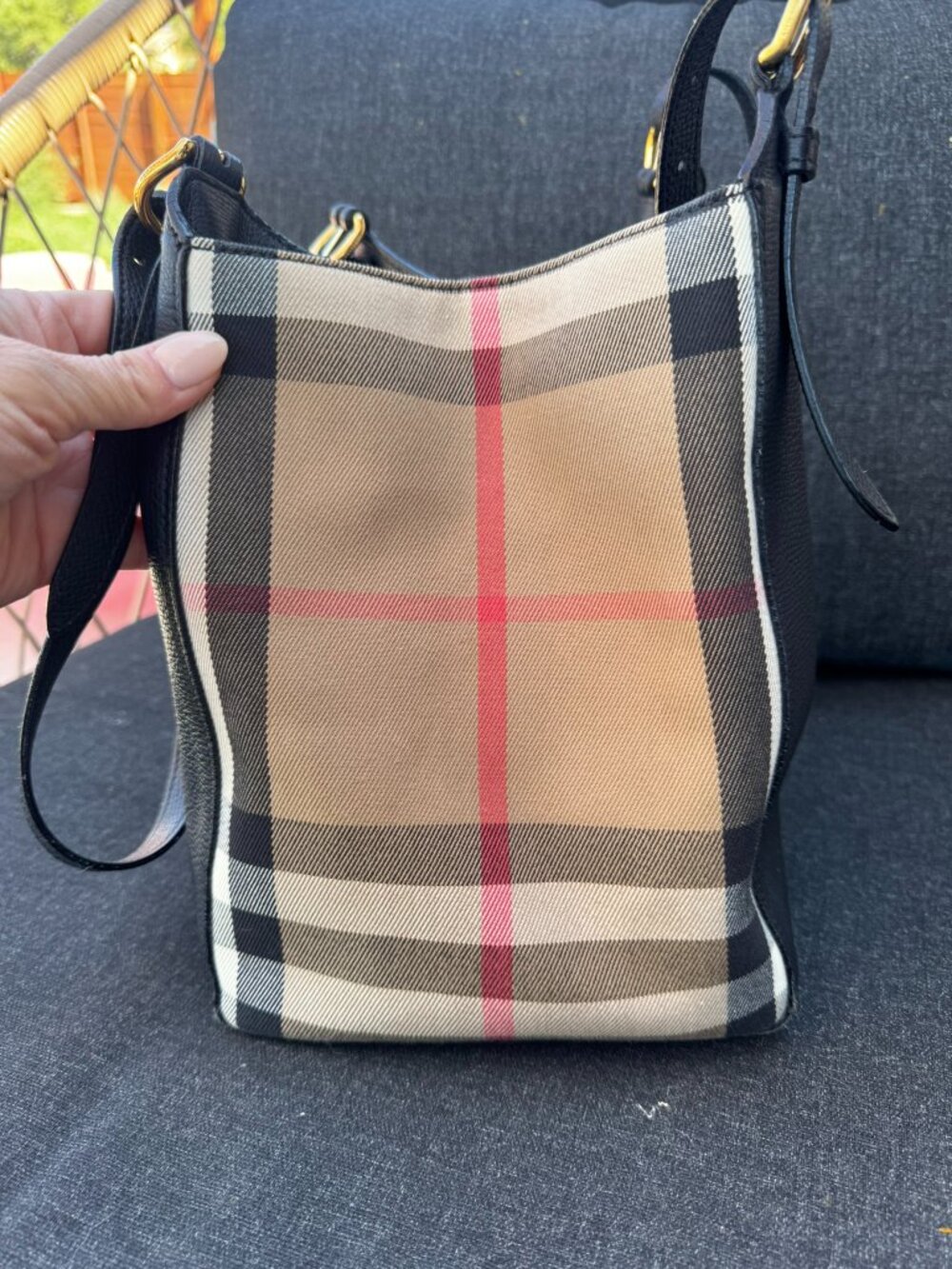 Burberry Medium Tote/ Shoulder Bag - Black - Picture 6 of 13